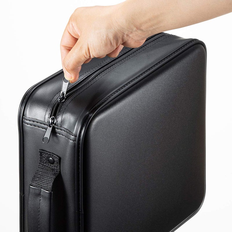 SANWA 320 Capacity CD Case, Large CD Sleeves, Portable DVD VCD Storage Box, Portable Zipper Bag, EVA Protective Blu-ray Wallet with Handle, For Car, Home, Office, Games Disc, Audio Music, Black - Image 5